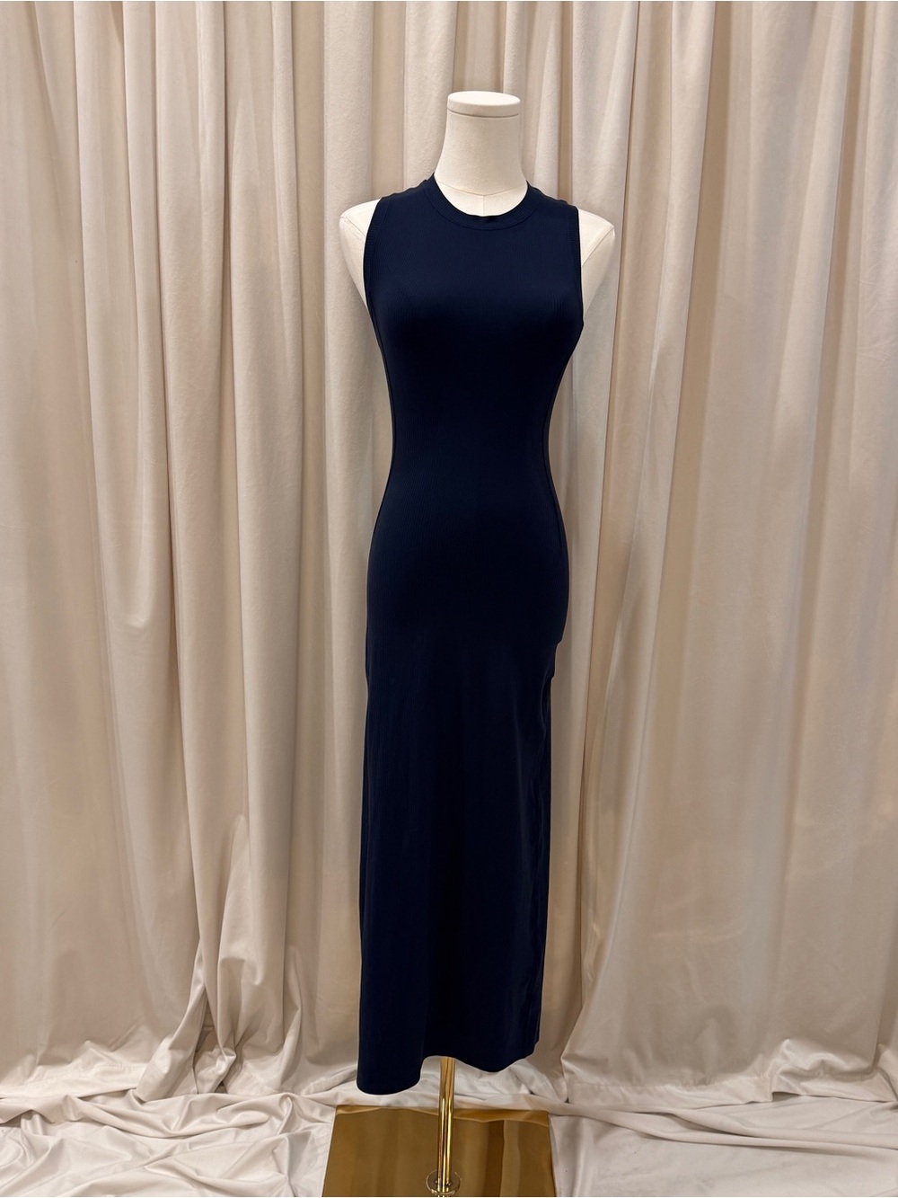 Lululemon All Aligned Ribbed Midi Dress True Navy Size 2